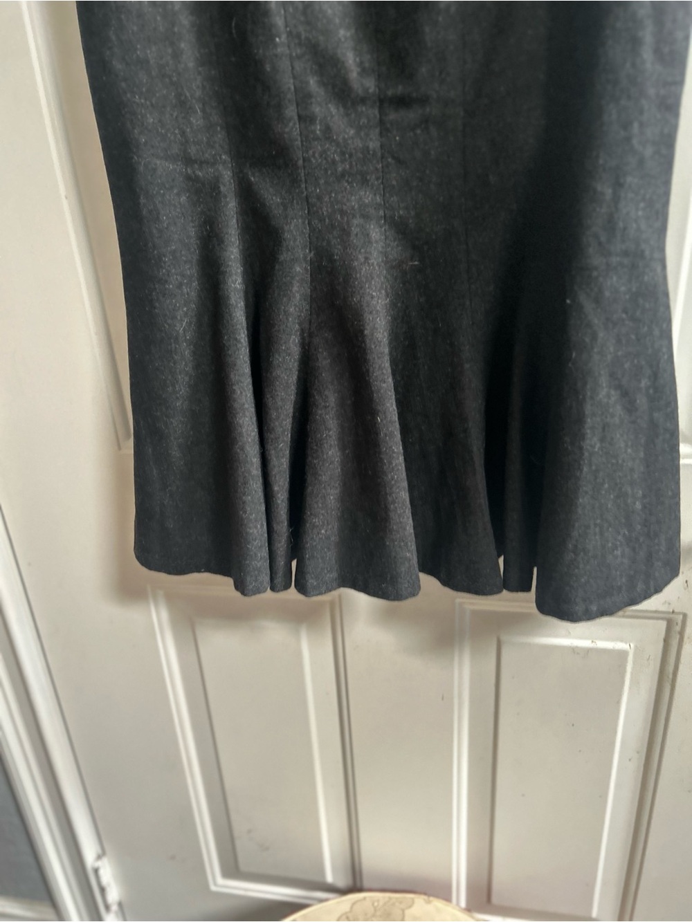 Ralph Lauren Black wool lined Trumpet Flared Skirt Sz 12 - Picture 9 of 11